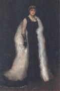 James Abbot McNeill Whistler Arrangement in Black No 5:Lady Meux Sweden oil painting artist